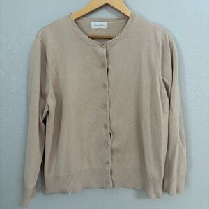 Studio Works Light Tan Cardigan Sweater